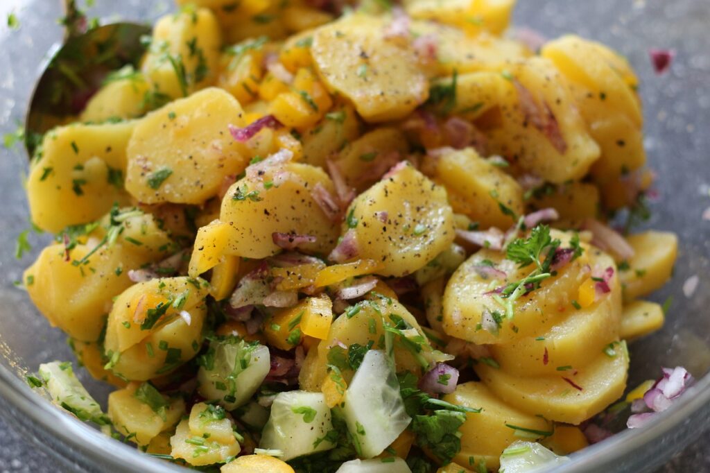 potato salad, eat, food